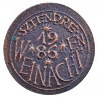 Ligeti Erika (1934-2004) 1986. "Szentendre - Weinachten" Br karácsonyi emlékérem (29mm) T:...