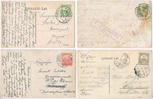 Fenyőháza, Lubochna; - 4 db RÉGI város képeslap / 4 pre-1945 town-view postcards