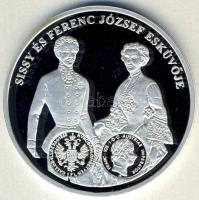 DN "A magyar pénz krónikája-Sissy és Ferenc József esküvője" Ag emlékérem, 20g T:PP Csak 2...