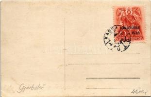 Kassa, Kosice (?); gyár belső munkásnővel / factory interior with female worker. photo