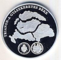 DN "A magyar pénz krónikája-Trianon" Ag emlékérem, 20g T:PP Csak 2004db! Tanúsítvánnyal! R...