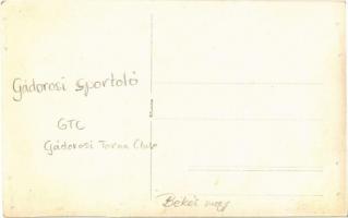 Gádoros, GTC (Gádorosi Torna Club) sportolója, focista. Kucsa photo (lyukak / pinholes)
