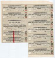Budapest 1935. "Salgó-Tarjáni Kőszénbánya Részvény-Társulat" 25db részvénye egyben összese...