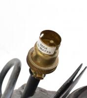 Figurális asztali lámpa, polirezin, nyakánál sérült, m:23cm