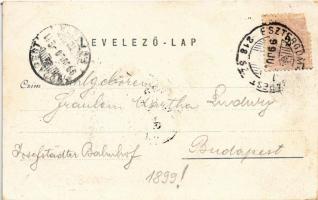 1899 (Vorläufer) Piliscsaba, Déli és északi katonai tábor / Südlager, Nordlager. Blau Albert Art Nou...