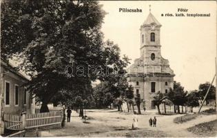 Piliscsaba, Fő tér, Római katolikus templom. Tiszovszky Gáborné kiadása