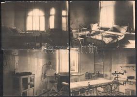 cca 1930 Dr. Lukács Szanatórium-Kispesti Magángyógyintézet, 7 db fotó, pecsételve, több fotó széle sérült, 6×8,5 és 12×17 cm
