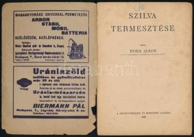 Horn János: Szilva termesztése. Növényvédelem és Kertészet Könyvtára XI. Bp., 1936, Növényvédelem és...