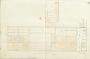 cca 1940 Kaesz Gyula (1897-1967): Lakás komplett bútorzatának terve 9 db eredeti ceruzás tervrajz, n...