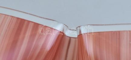 Hegdűs Erzsébet: Dísztál. Üveg, jelzett, 26x20x7cm