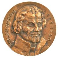 DN Melachton 1497-1560 Philipp Melanchthon-t ábrázoló, egyoldalas bronz emlékplakett T:1-