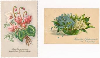 41 db VEGYES virágos képeslap / 41 mixed flower postcards