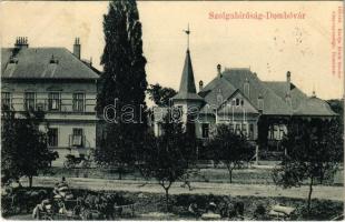 1909 Dombóvár, Szolgabíróság, piac. Bruck Sándor kiadása (EK)
