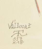 Tálos Gyula (1887-1975): Virágtartó bűtor terv. 1957. Ceruza, pausz. Pecséttel jelzett 39x29 cm