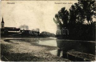 1913 Dömsöd, Duna-parti sziget részlet, templom. Fogyasztási szövetkezet kiadása (Rb)