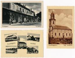 Érmihályfalva, Valea lui Mihai; 3 db régi Weinstock képeslap (vasútállomás) / 3 pre-1945 postcards (railway station)
