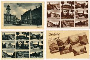 7 db RÉGI felvidéki Weinstock képeslap: Tornalja, Torna, Losonc, Komárom / 7 pre-1945 Upper Hungarian town-view postcards: Tornala, Turna, Lucenec, Komárnó