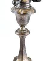 Ezüst (Ag) kandeláber, 4 ágú, jelzett, kopásnyomokkal, m:48cm, nettó:715g
