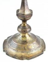 Ezüst (Ag) kandeláber, 4 ágú, jelzett, kopásnyomokkal, m:48cm, nettó:715g