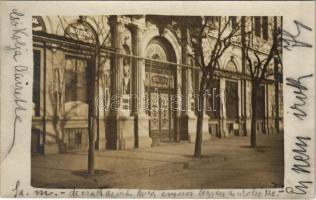 1909 Budapest V. Bristol szálloda bejárata. photo - Kallós Bertalan iparfelügyelő (későbbi államtitkárnak) címezve