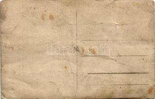 Petrozsény, Petrosani (?); MÁV Magyar Államvasutak gőzmozdonya vasutasokkal / Locomotive of the Hung...