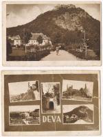 1948 Déva - 2 db képeslap vegyes minőségben / 2 postcards in mixed condition