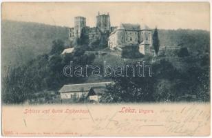 1901 Léka, Lockenhaus; Schloss und Ruine / vár / castle ruins (fl)
