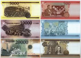 2018. "Soros pénz" 500Ft + 1000Ft + 2000Ft + 5000Ft + 10.000Ft + 20.000Ft fantázia bankjeg...