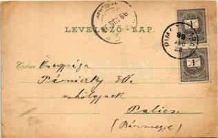 1899 (Vorläufer) Rimaszombat, Rimavská Sobota; Schwidernoch Károly Art Nouveau, floral, litho (r)