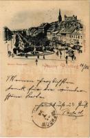 1898 (Vorläufer) Pozsony, Pressburg, Bratislava; Sétatér / promenade (fl)
