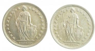 Svájc 1957B 1/2Fr Ag (2x) T:1-,2 patina
Switzerland 1957B 1/2 Franc Ag (2x) C:AU,XF patina
Krause ...