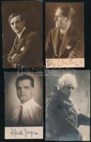 6 db aláírt vagy dedikált külföldi operaénekes fotólap vagy fotó az 1910-40 körüli időszakból: Alfred Jerger (1889-1976), Helge Lindberg (1887-1928), Goll Bea (1927-2014) többi beazonosításra vár / 6 autographs of opera singers. Alfred Jerger (1889-1976), Helge Lindberg (1887-1928), 3 other to be identified