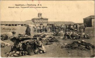 1915 Orenburg, Orenbourg; mine court, raw materials market, fur