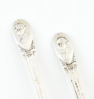 4db ezöstözött alpakka kanál, amerikai elnökök
képmásával díszitve, (John Fitzgerald Kennedy,
John...