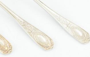Ezüstözött teáskanál 5db, jelzett, h:14cm