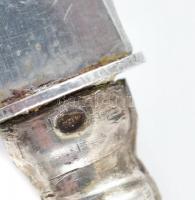 Ezüst (Ag) markolatú villa 5db, kés 6db, jelzett,
h:16cm, bruttó:137g