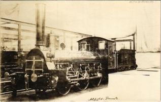 Alföld-Fiumei Vasút mozdonya / locomotive of the Alföld-Rijeka Railway. photo