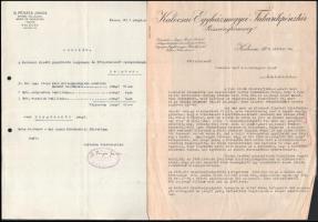 1935-1941 Kalocsa, 10 db különféle, nagyrészt fejléces számla, a kalocsai papnevelde/kisszeminárium ...