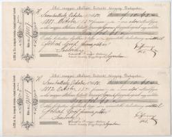 Szombathely 1880. "Első magyar általános biztosító társaság Budapesten" 3db kitöltött vált...