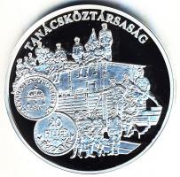 DN "A magyar pénz krónikája-Tanácsköztársaság" Ag emlékérem, 20g T:PP Csak 2004db! Tanúsít...