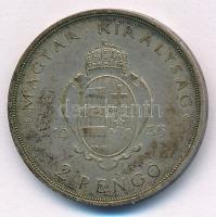 1935. 2P Ag "Pázmány" T:2,2- patina Adamo P7.1