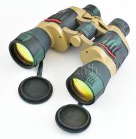 Orosz katonai távcső, vászon tokban, 19x18cm