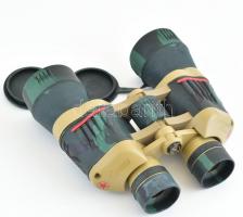 Orosz katonai távcső, vászon tokban, 19x18cm