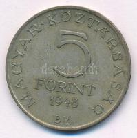 1948. 5Ft Ag "Petőfi" T:2 patina Adamo EM1