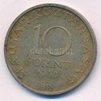 1948. 10Ft Ag "Széchenyi" T:2 patina Adamo EM2