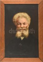 Gaál (?) jelzéssel: Munkácsy Mihály portréja, XX. sz. eleje. Olaj, vászon, 50x32cm, restaurált. Fakeretben.