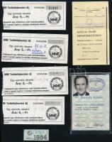 1984 Magyar Naturisták Egyesülete fényképes igazolvány + 5 db jegy/befizetési szelvény