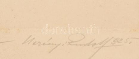 Merényi Rudolf (1893-1957): Ülő női akt, 1925. Színes rézkarc, karton, jelzett, 22,5x20cm, kissé fol...