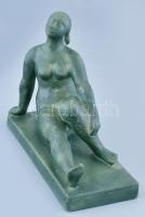 Id. Marosán László: Női akt. Terrakotta, jelzett, hibátlan, m:16cm