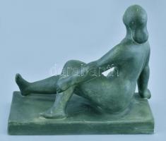 Id. Marosán László: Női akt. Terrakotta, jelzett, hibátlan, m:16cm